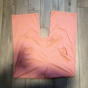 Sunzel  Pink Low-Rise Flare Yoga Pants